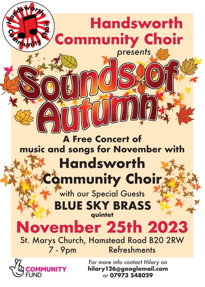 Flyer for 'Sounds of Autumn' concert at St Mary's church